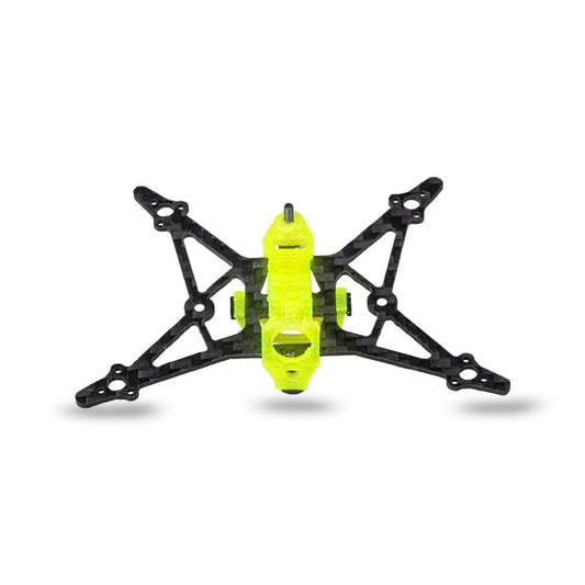 Flywoo Firefly 1S Nano Baby quadcopter replacement frame with carbon fiber X arms and yellow canopy