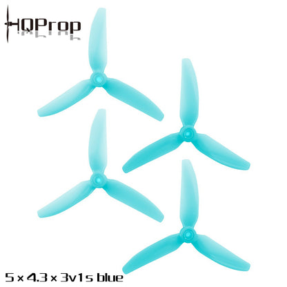 پروانه HQProp 5X4.3X3V1S (۲ راست‌گرد + ۲ چپ‌گرد) - پلی‌کربنات