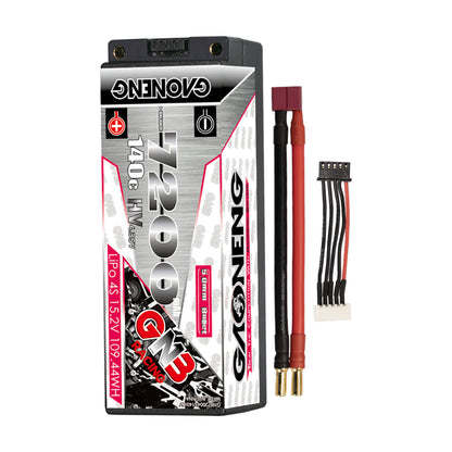 GAONENG GNB LiHV 4S 15.2V 7200mAh 140C 5mm Bullet Hard Case LiPo Battery (ROAR Approved)