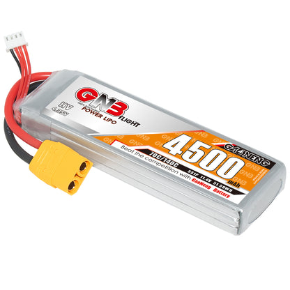 GAONENG GNB4500 3S LiHV 11.4V 4500mAh 70C RC battery with XT90 connector and balance lead