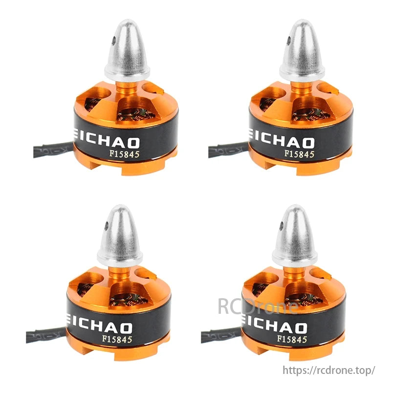 FEICHAO 1806 2400KV CW/CCW Brushless Motor, FEICHAO 1806 2400KV brushless motor for 250 FPV drones, 2-3S compatible, orange/black design, CW/CCW available.