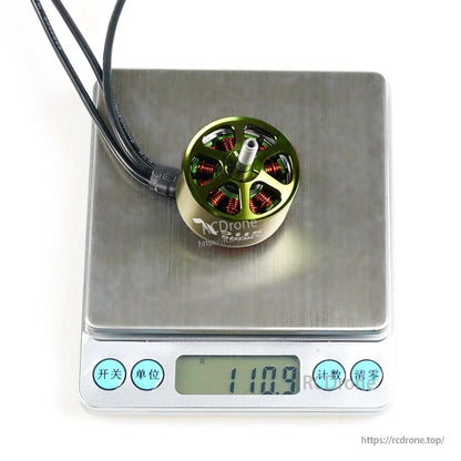 Flashhobby Mars M3115 900KV 3–6S Brushless Motor, The Flashhobby Mars M3115 900KV brushless motor features a 5mm shaft, 12N14P design, and weighs 110.9 grams.