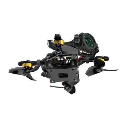 Flybee 16 HD O4 2S ultralight FPV quadcopter with front HD camera, tri-blade props, gold-cap motors, and side USB-C port