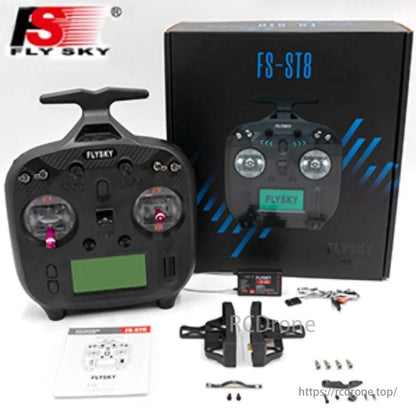 FLYSKY FS-ST8 2.4GHz 8CH Transmitter - Remote Controller ANT Protocol with FS-SR8 Receiver 1000M Remote Control Distance