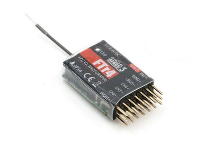 FLYSKY FTr4 Receiver - 2.4GHz 4ch AFHDS 3 protocol w/S-Bus/i-Bus/PPM/PWM Support & NB4/PL18 Compatibility