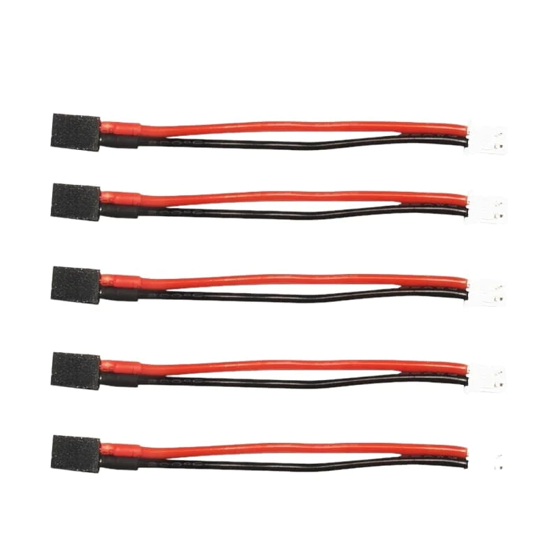 Five Flywoo A30 to PH2.0 charging adapter leads with red/black wires and small white PH2.0 plugs
