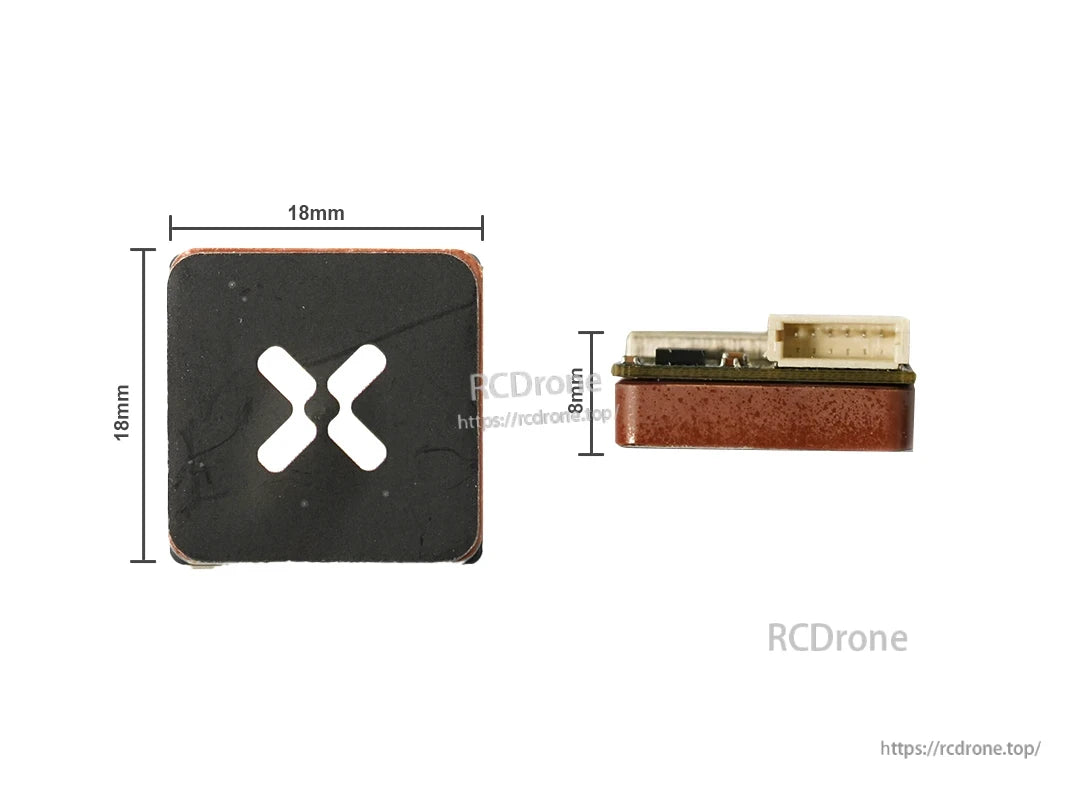 Foxeer M10Q-180 V2 GPS, The PPS LED indicator has a green LED that remains constant when powered and flickers when positioning accuracy is achieved.