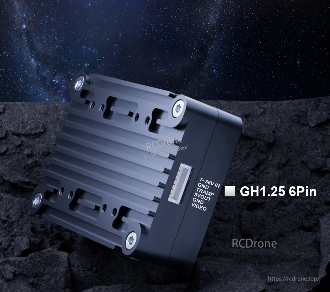 Foxeer Reaper 3.3G 4W 40CH VTx, This VTx supports 40 channels and provides adjustable output power ranging from 250mW to 4W.