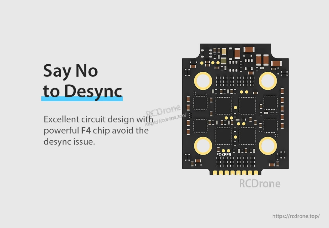 Foxeer Reaper F4 Mini 45A 128K BLHeli_32 4in1 ESC, Reject desync with superior F4 chip circuitry from FOXEER.