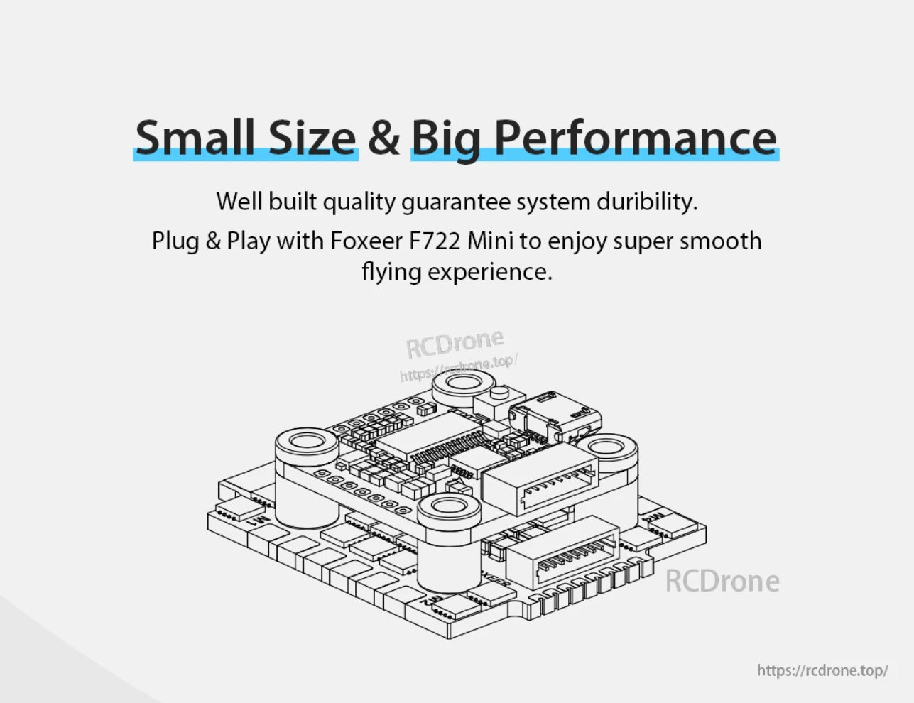 Foxeer Reaper F4 Mini 45A 128K BLHeli_32 4in1 ESC, Small size, big performance, durable, plug-and-play ESC