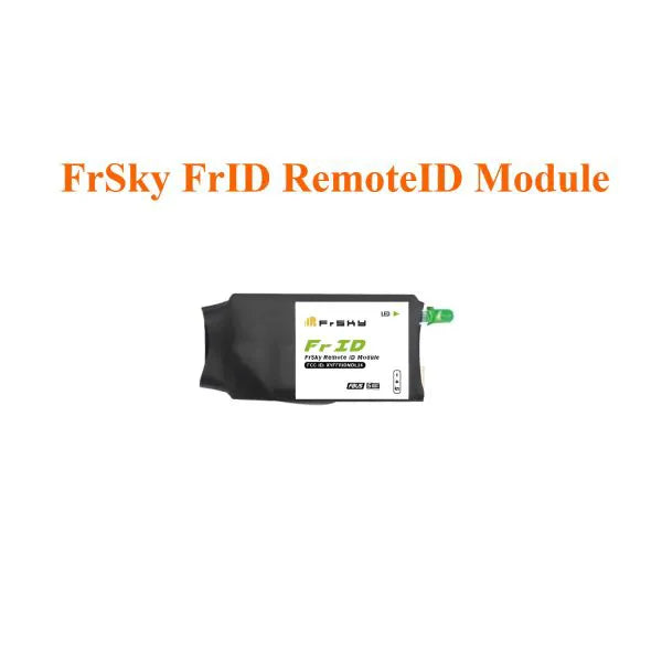 FrSky FrID RemoteID module product graphic with headline text on white background