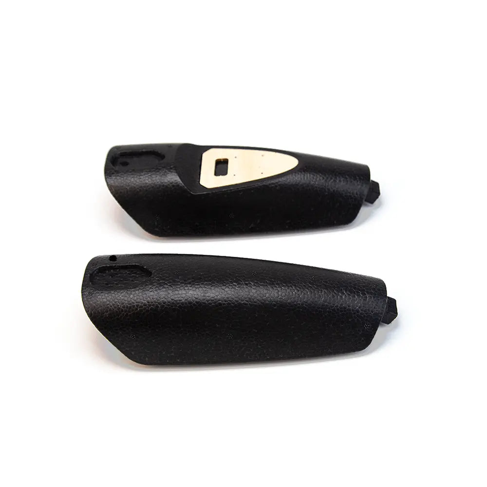 Black front hatch cover set for ATOMRC Swordfish fixed wing, two-piece nose canopy parts