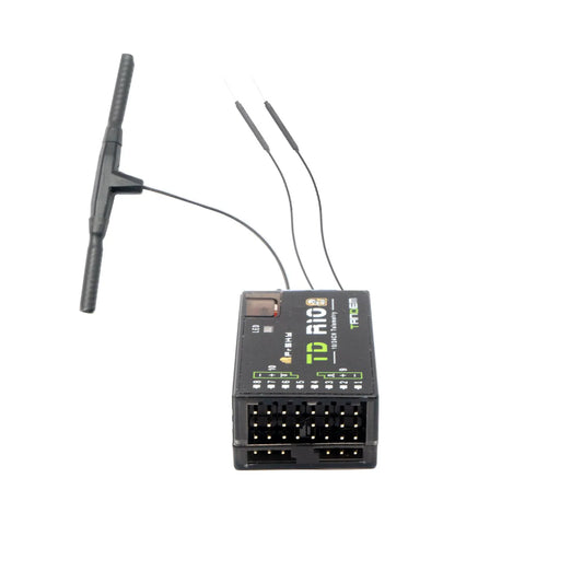 FrSky TD R10 Receiver - 2.4G & 900M Tandem Dual-Band Receiver with 10 Channel Ports