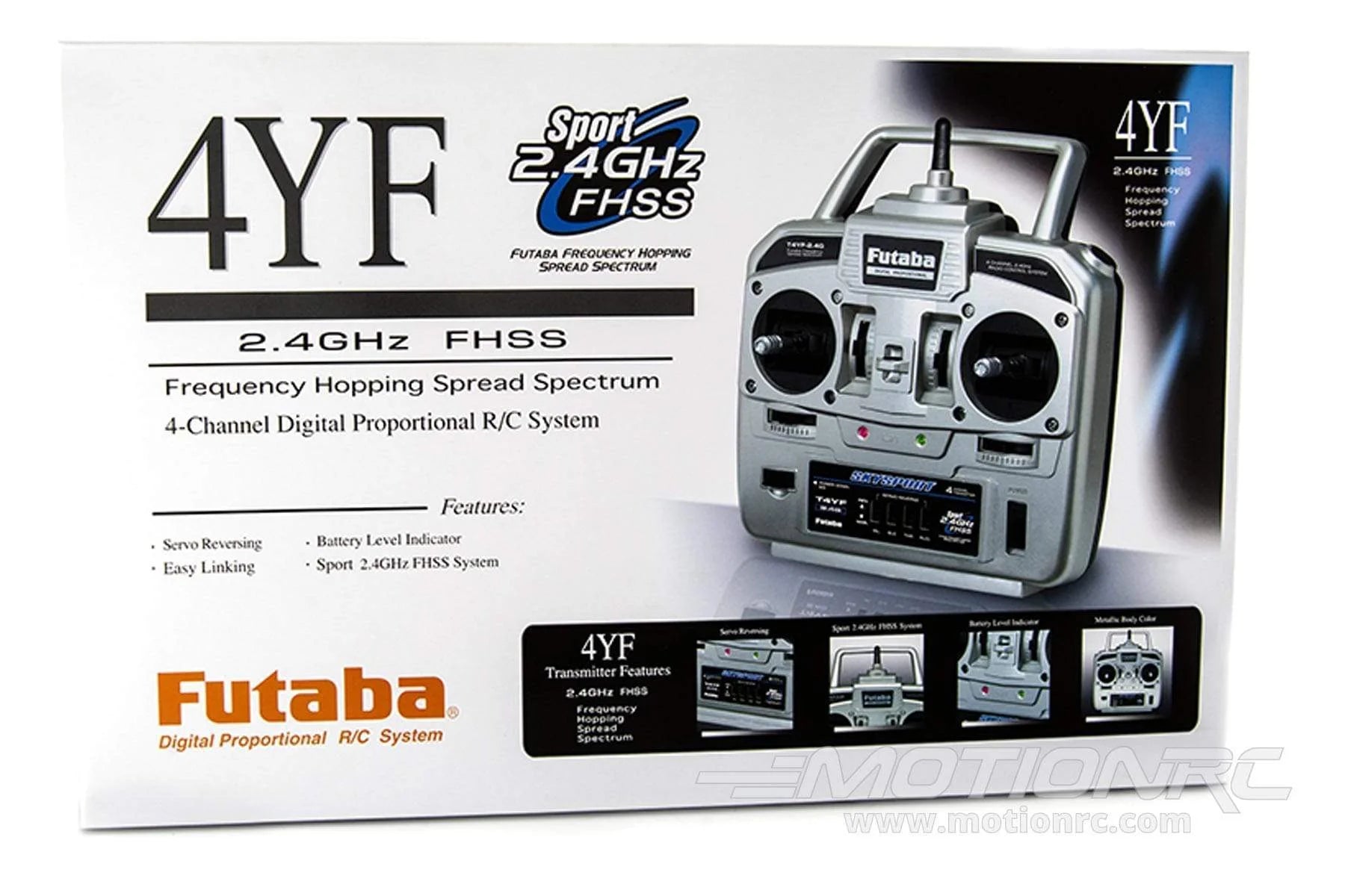 Futaba 4YF 2.4G 4CH FHSS Transmitter with R2004GF Receiver – RCDrone Futaba 4YF 2.4G 4CH FHSS Transmitter with R2004GF Receiver – RCDrone