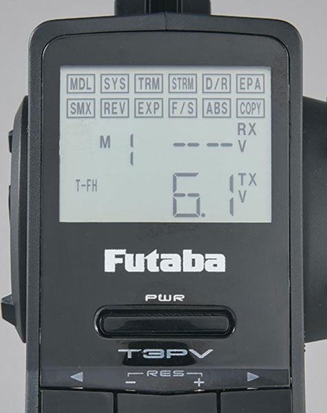 Futaba 3PV 3-Channel Transmitter, Futaba 3PV 3-Channel T-FHSS Telemetry System - Screen