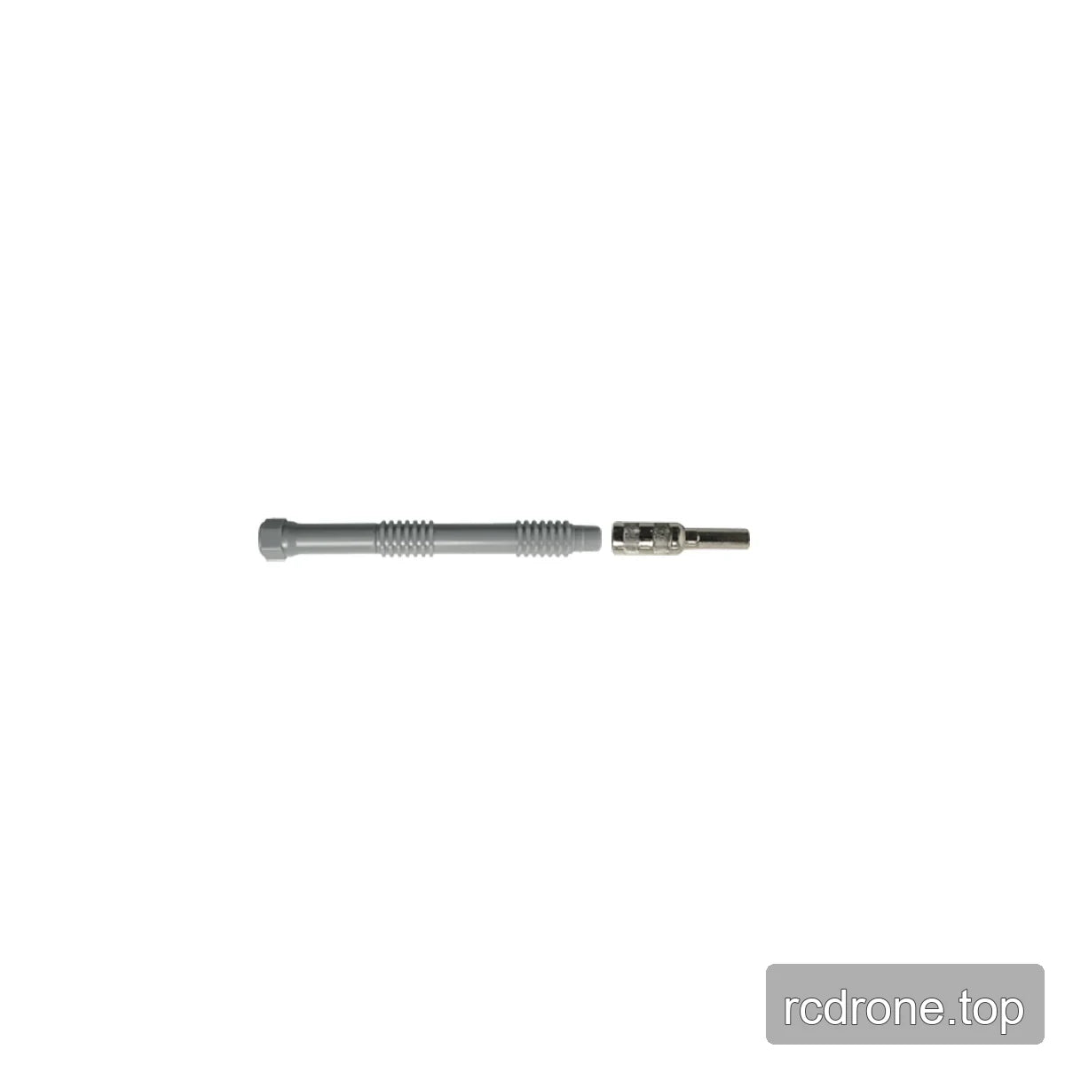 Silver 4.5 mm socket wrench with a textured handle, shown beside its separate metal socket head.