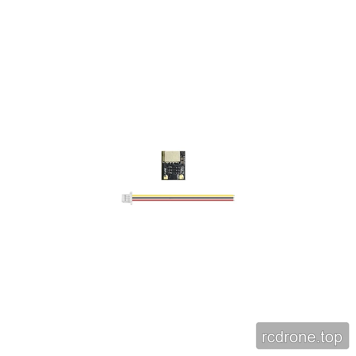 Small COB LED strip board with USB-C connector and a separate four-wire plug lead on white.
