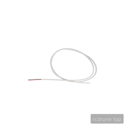 Coiled white COB LED strip with exposed red and black wire leads at one end.