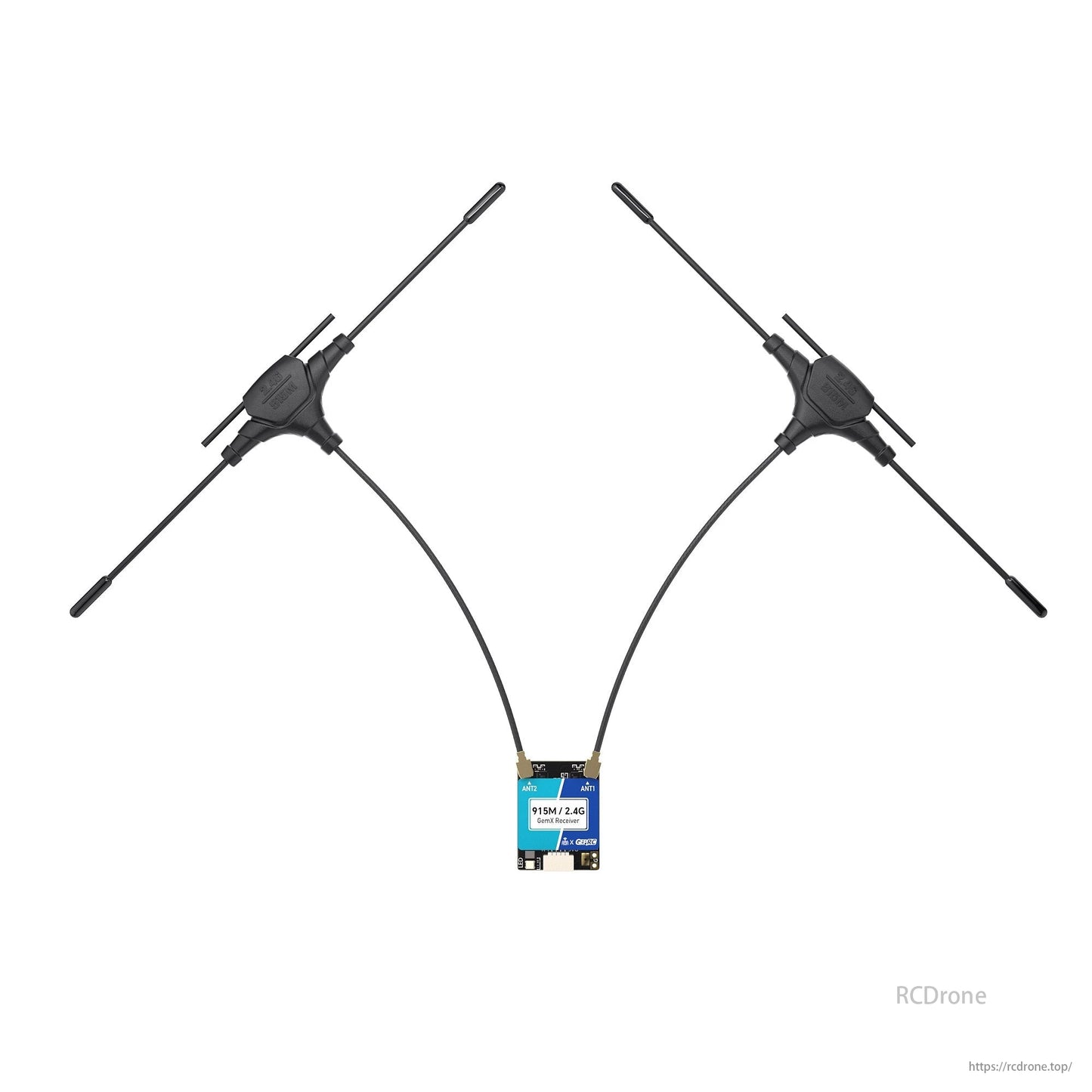 GEPRC ELRS 915M/2.4G Gemini Xrossband Receiver, GEPRC ELRS 915M/2.4G dual-band FPV drone receiver, Gemini Xrossband, 100mW power, 1000Hz update rate.