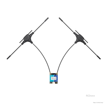 GEPRC ELRS 915M/2.4G Gemini Xrossband Receiver, GEPRC ELRS 915M/2.4G dual-band FPV drone receiver, Gemini Xrossband, 100mW power, 1000Hz update rate.