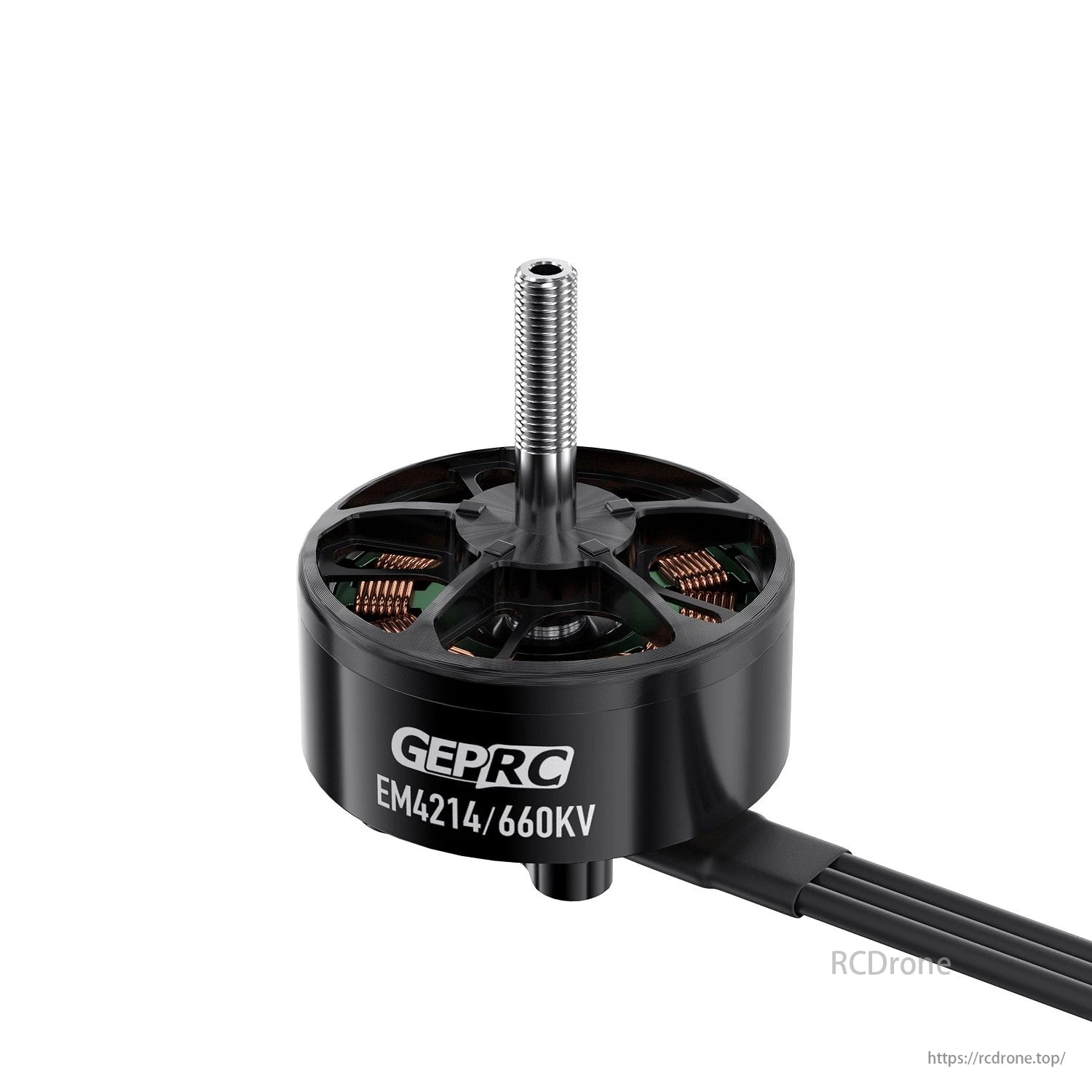 GEPRC EM4214 660KV Motor, The EM4214 is made of 7075-grade CNC-machined aluminum and has a strong M6 steel shaft, designed for withstanding high torque loads.