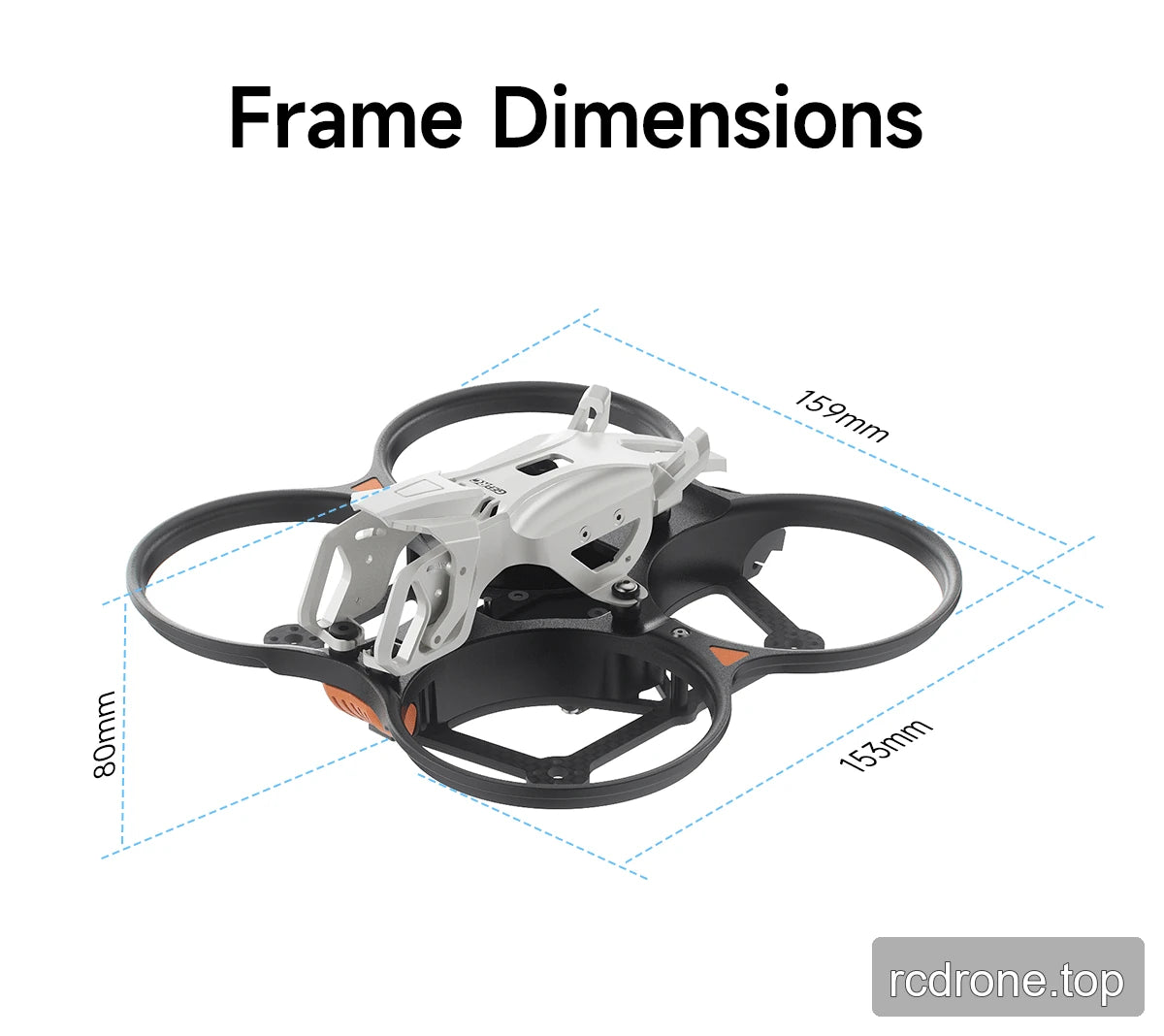 GEP-DS25 frame dimensions of 159 by 153 by 80 mm