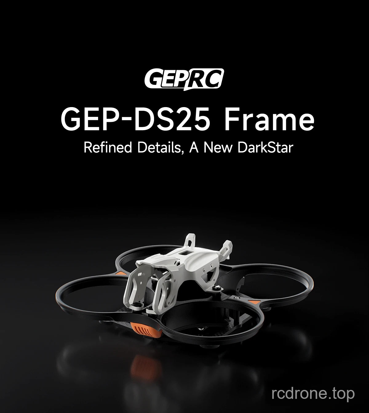 GEPRC GEP-DS25 DarkStar25 frame with black prop guards and light-colored canopy