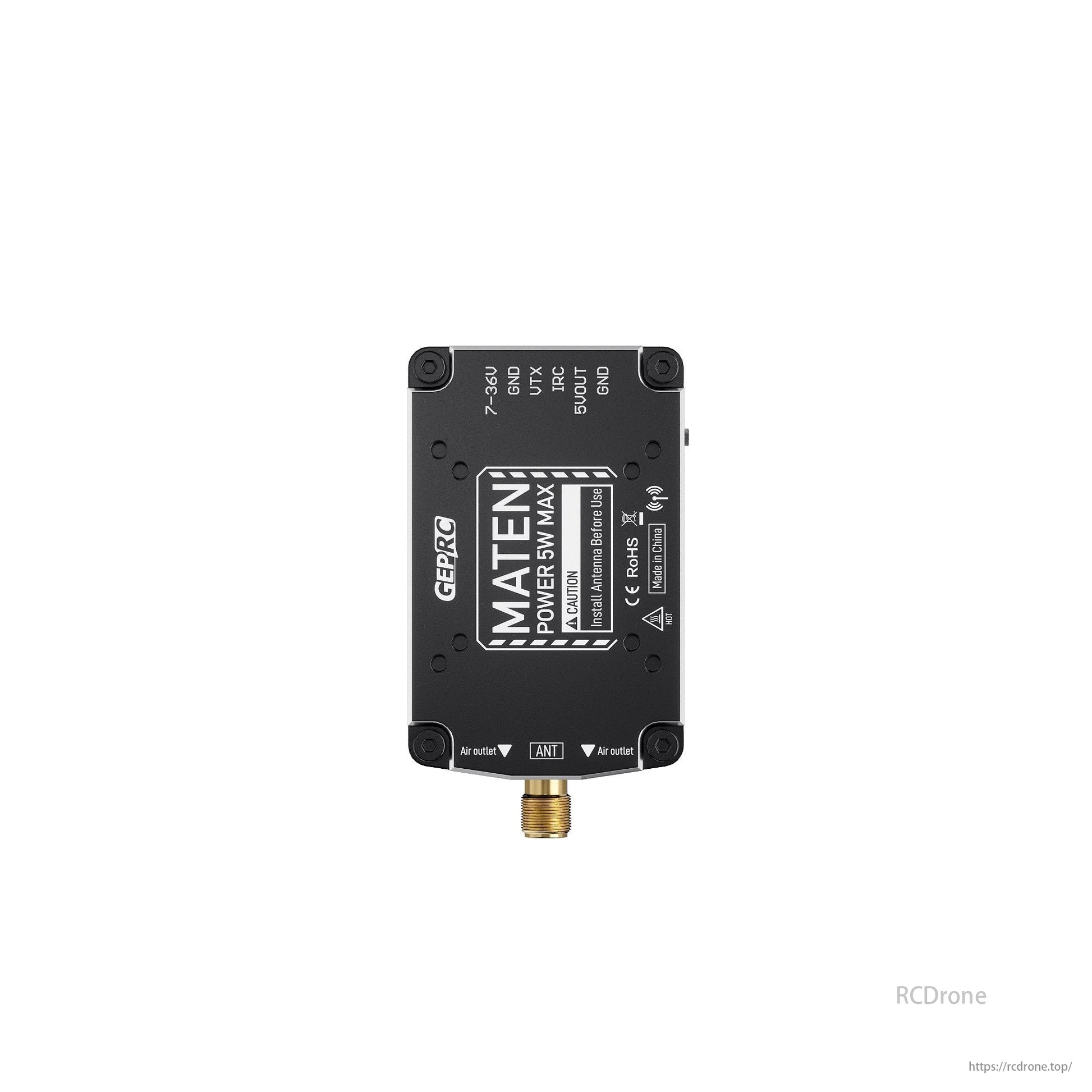 GEPRC MATEN 1.2G 5W VTX PRO – High Power 1.2GHz 1.3GHz 9Channel Long Range Video Transmitter for FPV Drone with IRC Tramp Control