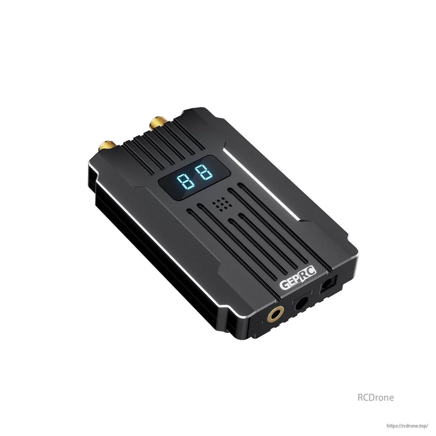 GEPRC MATEN 3.3G VRX is a 40CH 3.3GHz analog video receiver for FPV systems, featuring a signal alarmer and digital display.