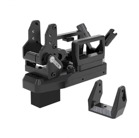 Gimbal mounting bracket assembly with removable base plate, black anodized frame