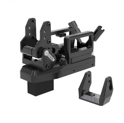 Gimbal mounting bracket assembly with removable base plate, black anodized frame
