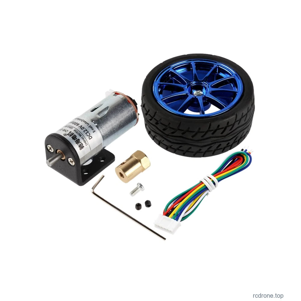 Motor + 65mm Blue Road-Tread Wheel Kit