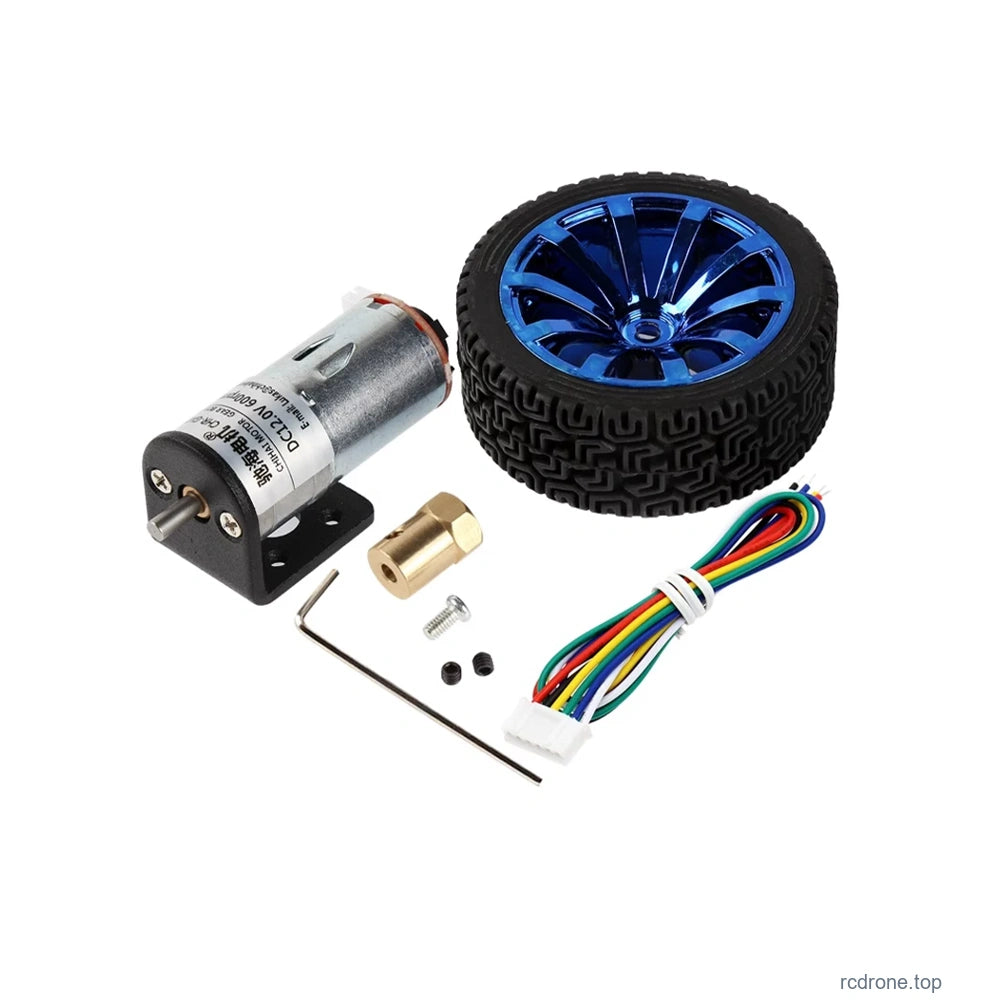 Motor + 65mm Blue High-Grip Wheel Kit