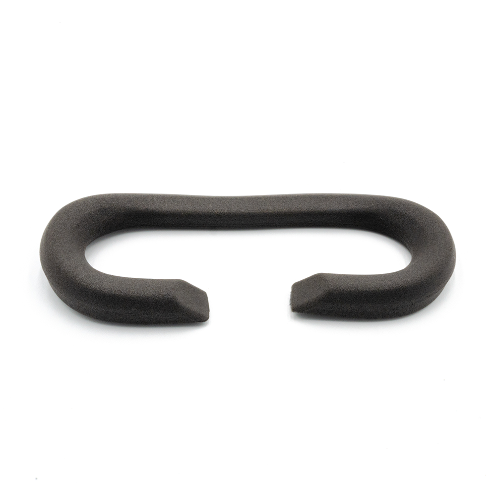Grey sponge foam padding ring for DJI goggle, side profile showing thickness and curved shape