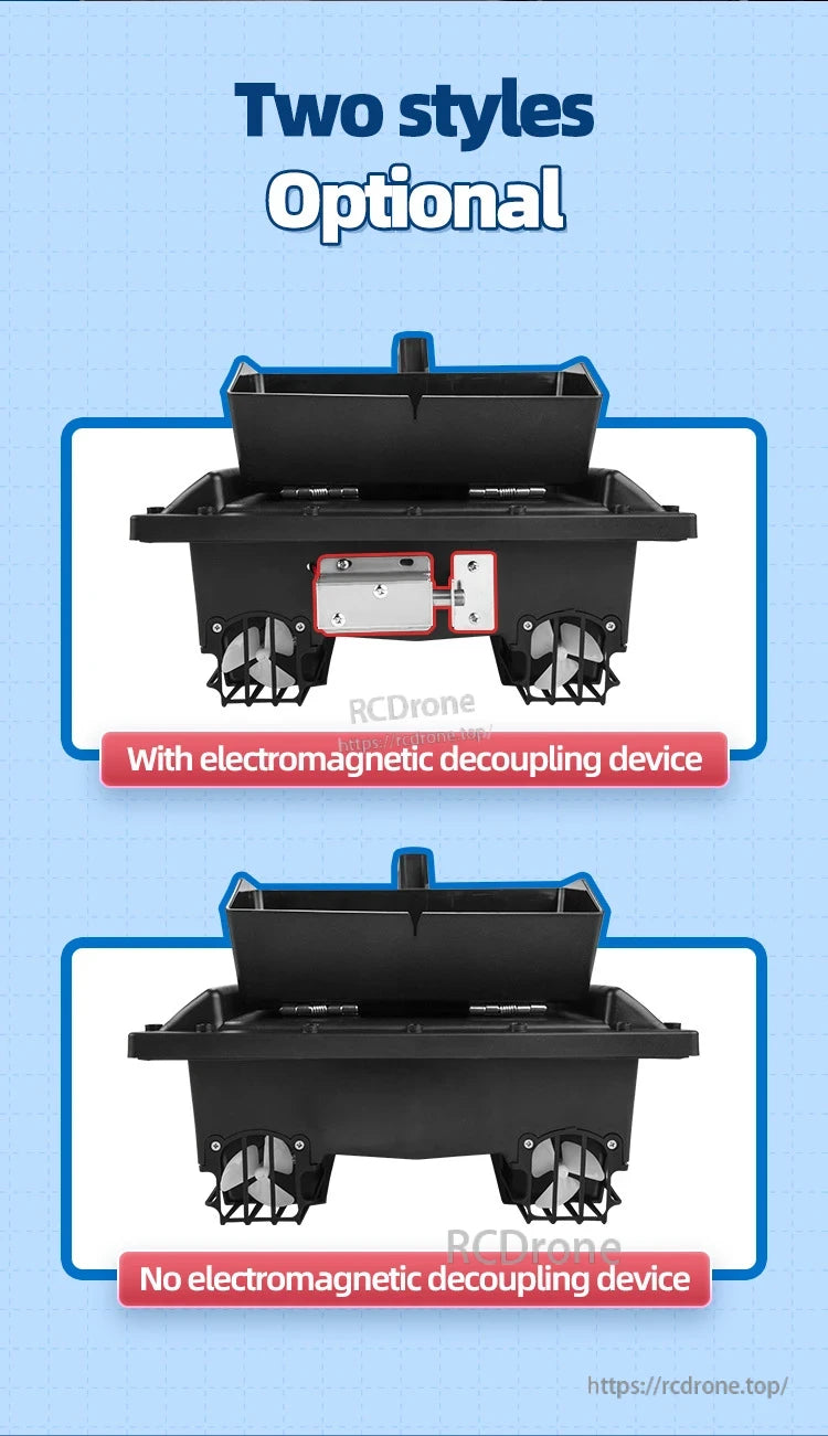 GPS Bait Ship, Two styles optional: with or without electromagnetic decoupling device.