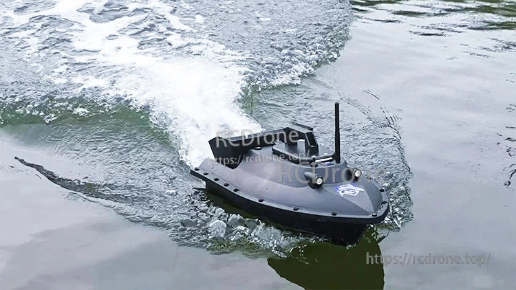 GPS Bait Ship, In case of low battery, weak signal, or lost connection, the ship automatically returns to its original location after about 30 seconds.