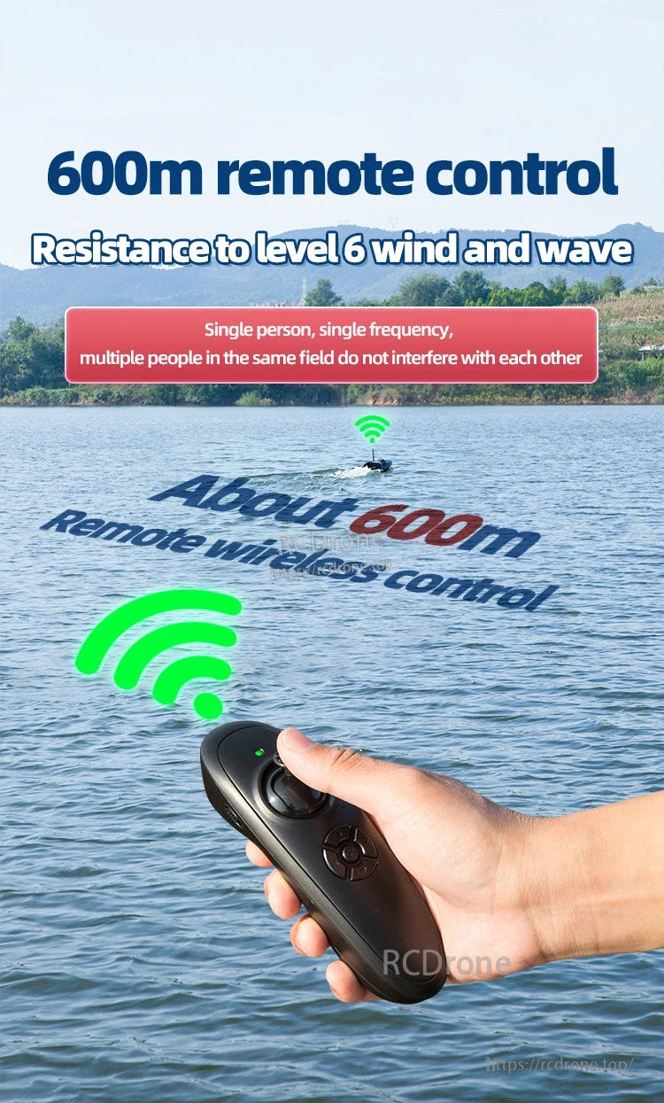 GPS Bait Ship, 600m remote control, wind and wave resistant, single frequency, no interference