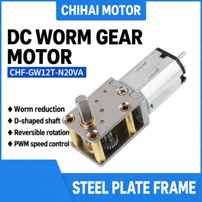 CHIHAI CHF-GW12T-N20VA worm gear motor with steel-plate frame
