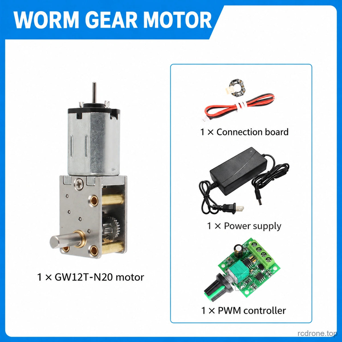 GW12T-N20VA Motor + Board + Power Supply + PWM Controller; one selected motor per package