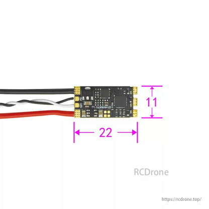 HAKRC BLS 20A BLHeli_S ESC, HAKRC BLS 20A ESC with programmable LED, DShot600 support, and FPV racing readiness.