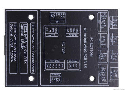 HAKRC F405 WING Fixed-Wing Flight Controller – STM32F405, 6S, 11 PWM Outputs, HD & Analog Video Support, Dual Camera Input, 5V/9V/12V BEC
