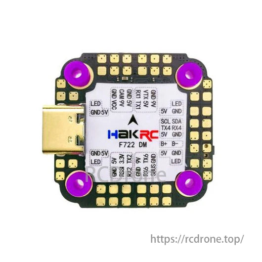 HAKRC F7220D Flight Controller for FPV Drone – STM32F722, ICM42688, 20×20mm, DJI Compatible, 3S-6S Input