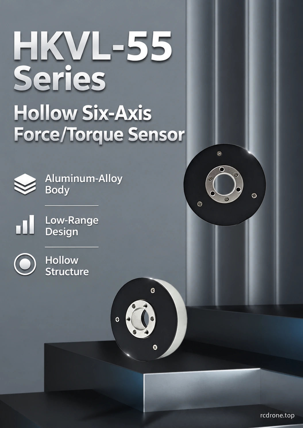 HKVL-55 hollow aluminum-alloy six-axis sensor overview