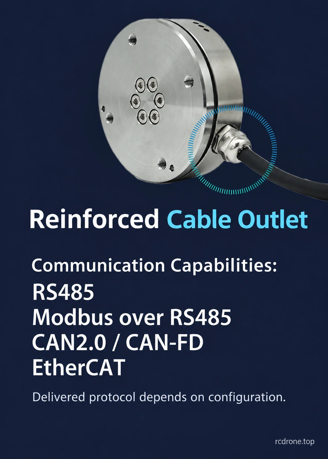 Cable outlet and communication capability reference; configuration-dependent