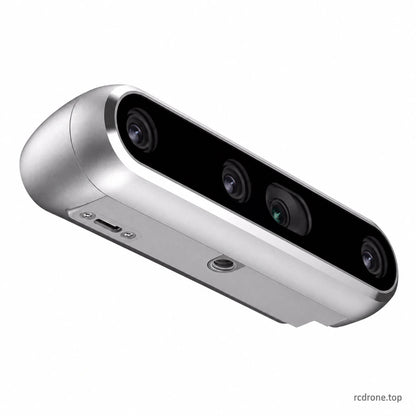 Intel RealSense D435i camera illustration; bracket included by option label