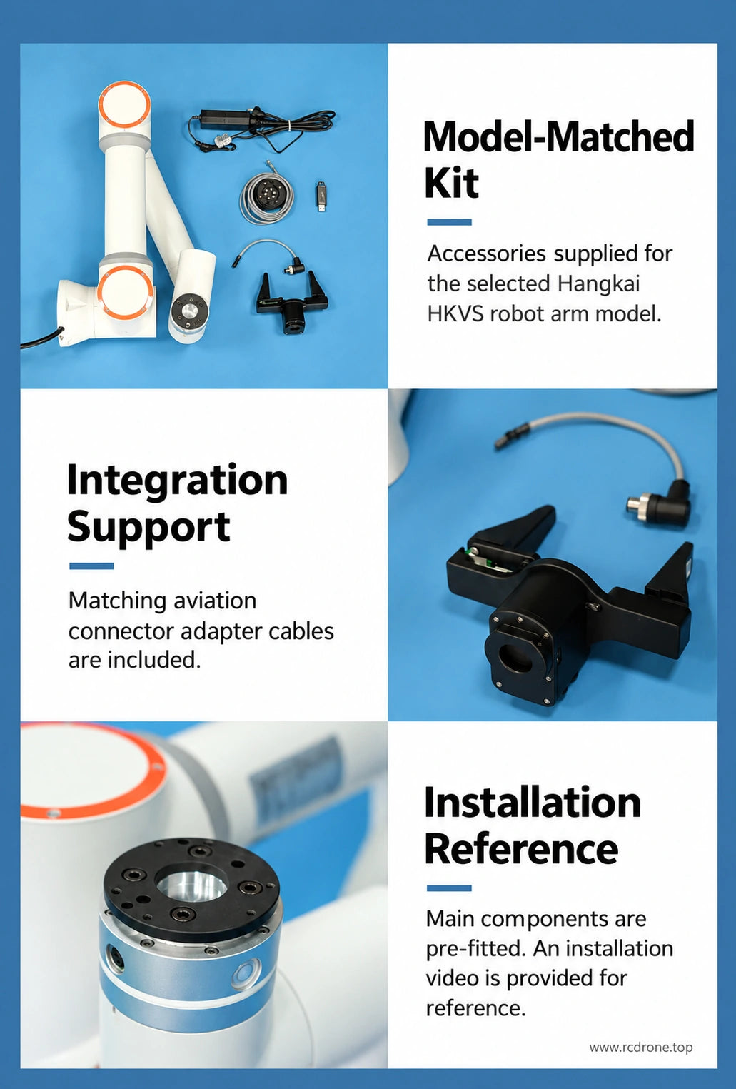 Model-matched accessories and supplier installation support