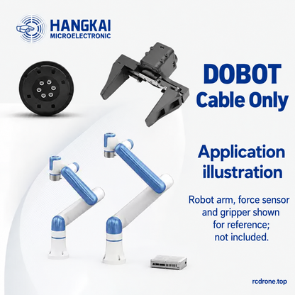 DOBOT cable-only selection; source application collage does not include arm, force sensor or gripper