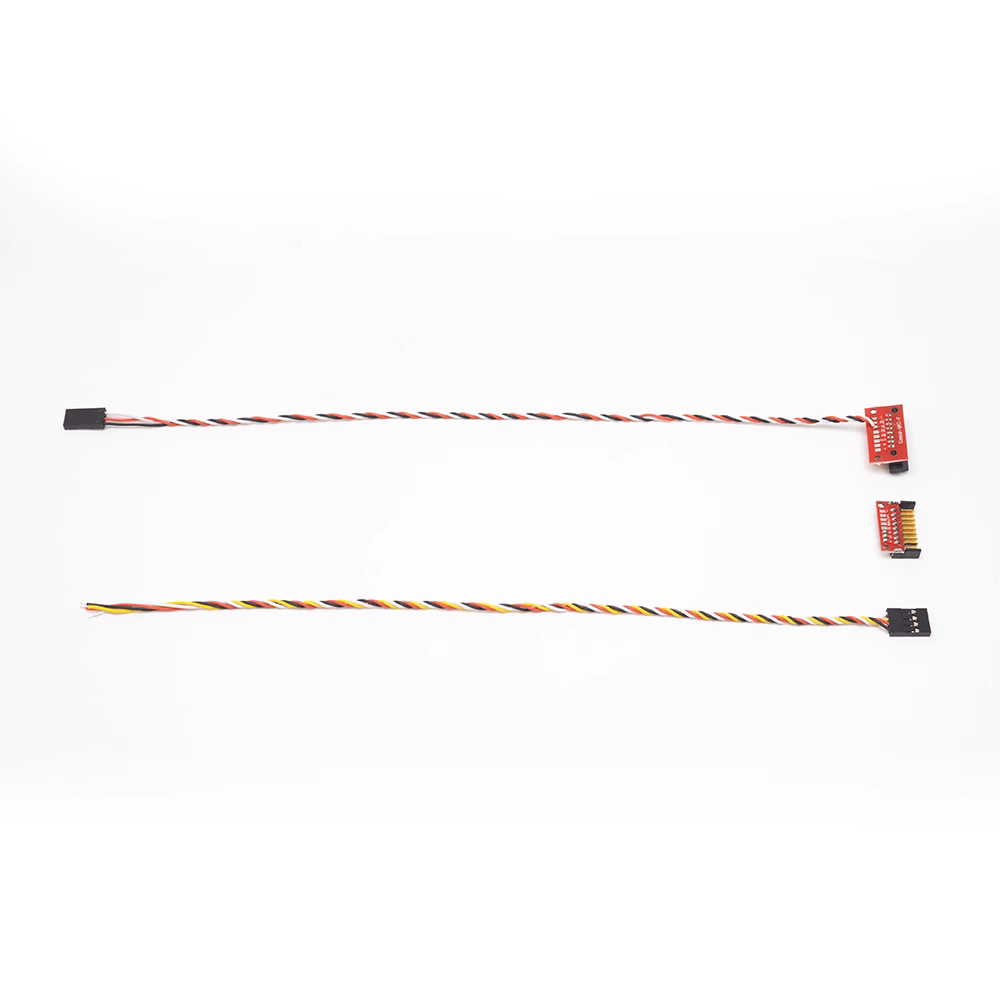 Hatch quick-connect extension cable set with small adapter boards and multi-pin connectors