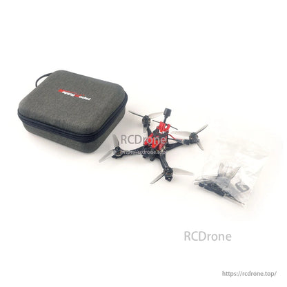 The HDZero Crux35 is a 3.5-inch freestyle drone featuring a 90Hz camera, V2 VTX for low-latency FPV, and comes in a gray case with accessories.