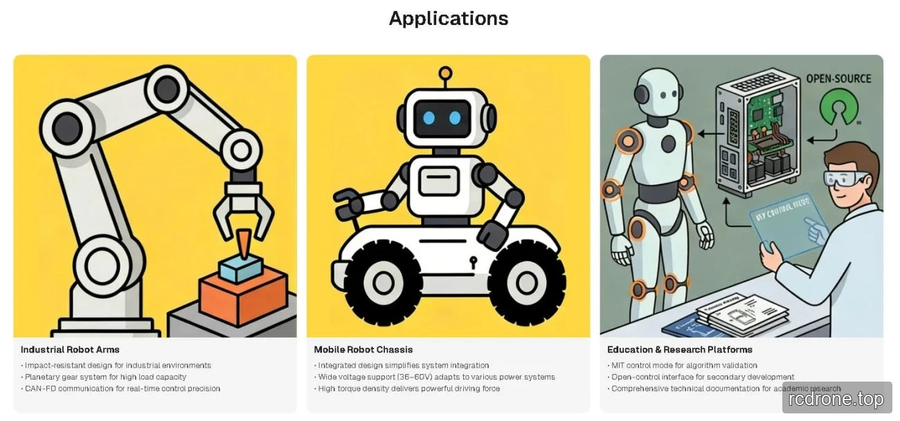 Robotics application panel for robot arms, mobile chassis, and research platforms